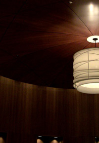 ceiling made from sapele wood